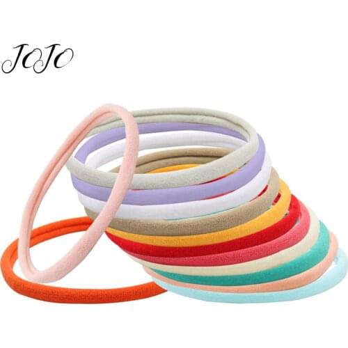 JOJO BOWS 75*75mm 10pcs Nylon Band For DIY Craft Supplies Light Color Soft Towel Ring For Hair Accessories Wrapping Materials