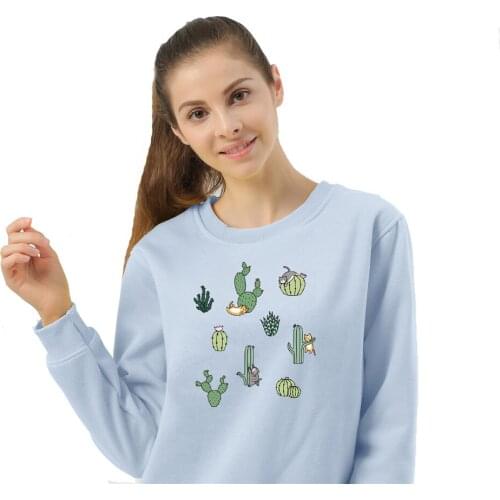 Kawaii Cactus Plant Hoodie Oversized Clothes Harajuku Hoodie Cotton Vintage Sweatshirt Aesthetic Pullover Loose Kpop Clothing