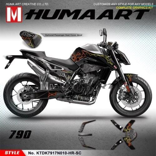HUMAART Complete Vinyl Graphics Motorbike Vehicle Wraps Decal Kit for 890 R 2020 2021