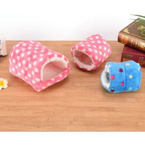 Rabbit Guinea Pig Hamster Bed House Winter Warm Fleece Squirrel Hedgehog Chinchilla Rats Bed House Cage Nest Hamster Accesso