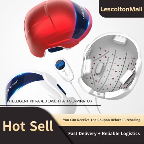Lescolton Laser Hair Growth Helmetled Hair Loss Remedy Treatment Instrument Care Hair Massager for Men Women