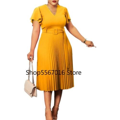 Summer Midi Dress African Dresses for Women Vetement Femme 2021 Dashiki Flare Sleev Robe African Clothes Africa Fashion for lady