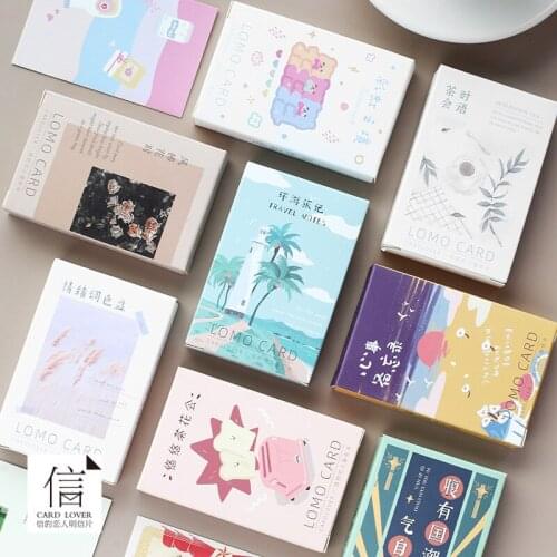 28 Sheets/Set rainbow travel around Series Lomo Card/Greeting Card/Wish Card/Christmas And New Year Gifts