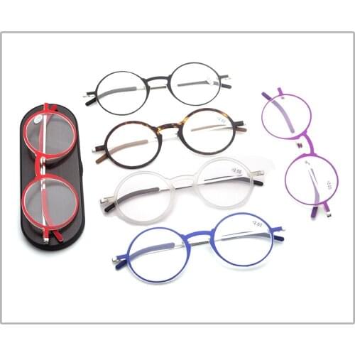 New ultra-thin circular colored reading glasses for men and women