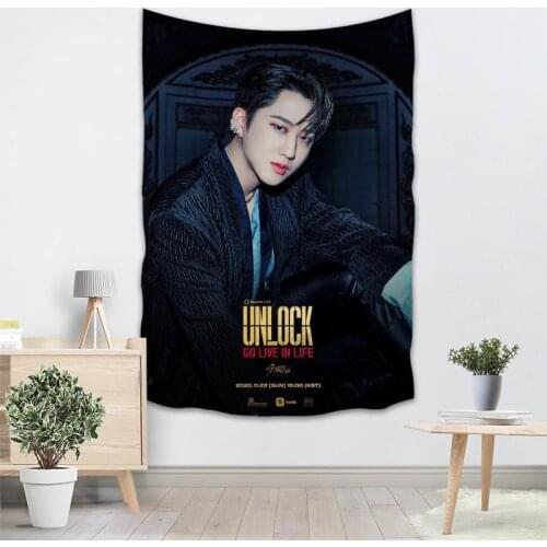 New Changbin KPOP Tapestry Wall Hanging Home Decor Fashion Colorful Decor Printed Tapestry Bedroom Carpet Bed Sheets 0622