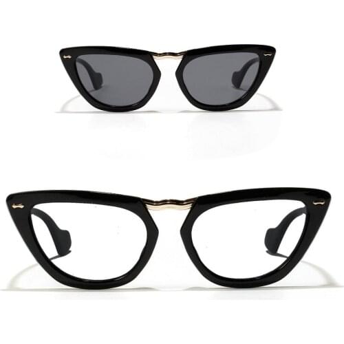-1.0 to -4.0 fashion photochromic gray lens Myopia Glasses Women Cat Finished Myopia Sunglasses Retro Short Sighted Eyewear NX