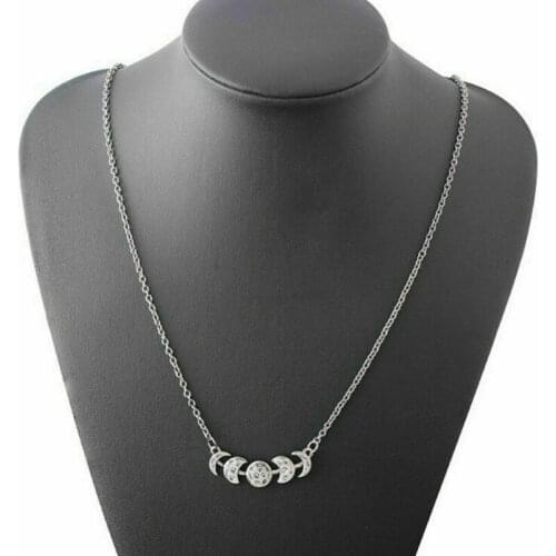 Necklace Moon Phase Pendant Lunar Eclipse Jewelry Gift Jewelry Vintage Womens