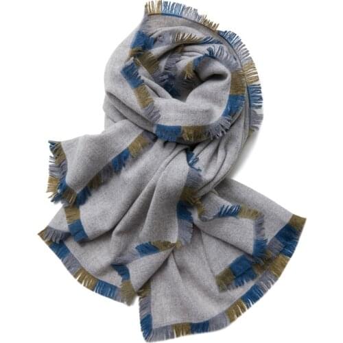 Pure Cashmere scarf Women Autumn Winter Inner Mongolia manufacturer four-sided color Pashmina tassel ladies Cashmere scarf