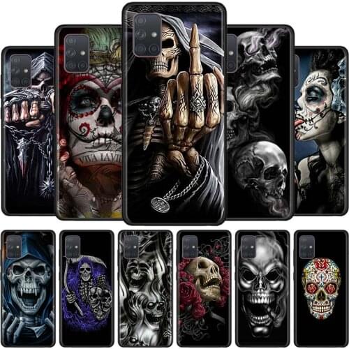 Grim Reaper Skull Skeleton Silicone Case For Samsung Galaxy A51 A71 A21s A31 A41 A11 A21 A91 A32 A42 A52 A72 5G Phone Cover Bag