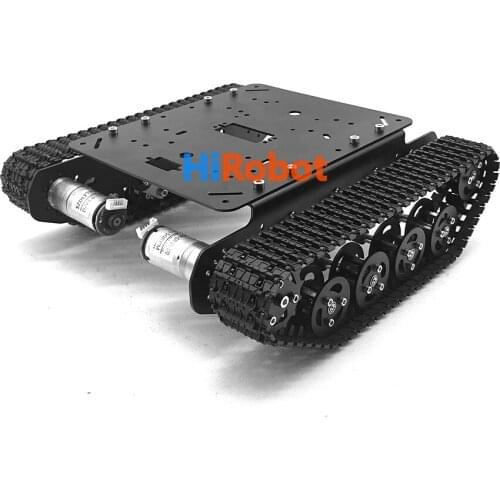 TS100 Metal Rc Robot Tank Car Chassis Shock Absorption Car With Suspension System Crawler Caterpillar for Arduino DIY Toy