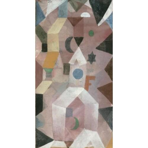 High quality Oil painting Canvas Reproductions The Chapel (1917). by Paul Klee Painting hand painted