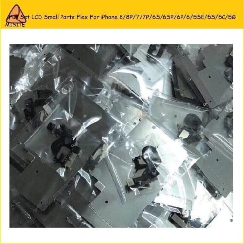 50Pcs Tested Full Set LCD Spare Small Parts for iPhone 8 7 6s 6 Plus 5se 5s 5c 5 Earspeaker+Front Camera+Home Button Flex Cable