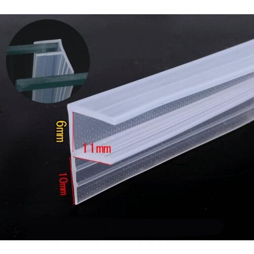 6mm Thick Glass Silicone Seals Strip Shower Stall Door Window Balcony Seals 2.8m odd