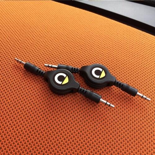 3.5mm Audio Cable 3.5 Jack Male to Male Aux Cable For Mercedes Smart Fortwo Forfour 453 451 450 Auto Accessories Car Stickers
