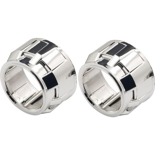 Car Styling 2.5 Inch Bi Xenon HID Projector Lens Silver Shroud Auto Motorcycle Headlight Retrofit Light Casing Cover