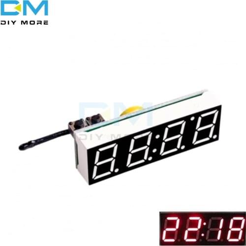 Red 3 in 1 LED DS3231SN Digital Clock Temperature Voltage Module DIY Electronic RED 4 Digital DIY KIT