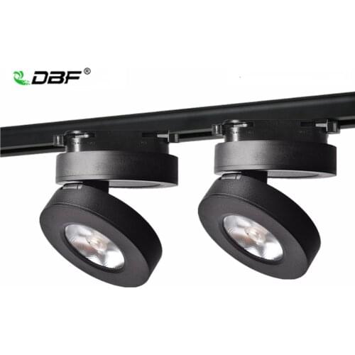 [DBF]Ultra-thin 2 Wires 3W 7W 5W Rail Track Fixture COB Rail Spotlight LED Track Light AC220V Black/White Guide Rail Track Light