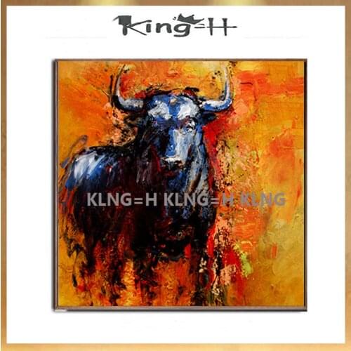 Canvas painting big size handpainted Modern Animal Oil Painting The Cow Canvas Art Wall Pictures For Living Room Home Decoration