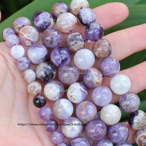 Natural Stone Amethysts Crystals 4-12mm Round Loose Beads ,For DIY Jewelry Making !We provide mixed wholesale for all items