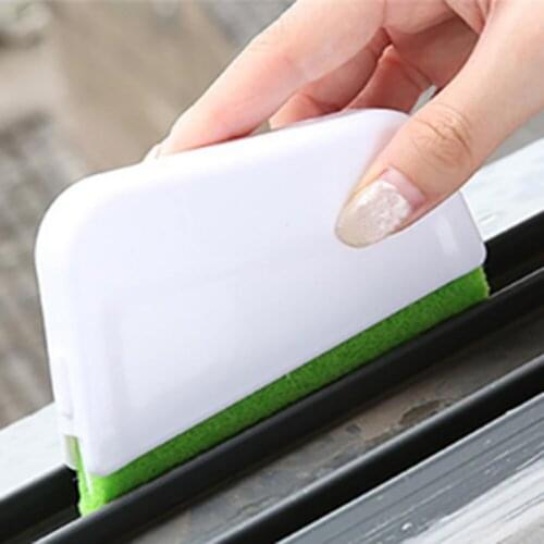 Multifunctional Hand-held Cleaning Brush Window Trench Nook Cranny Cleaning Wipe Door Window Groove Kitchen Cleaning Tool Device