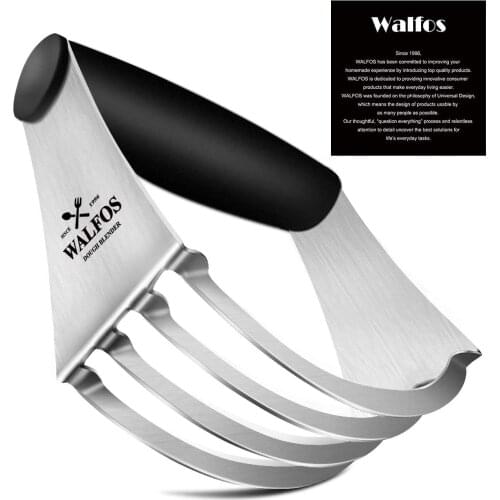 WALFOS Dough Blender Multi-Purpose Pastry Cutter Heavy Duty Stainless Steel and Non-Slip Handle Dough Cutter Perfect For Pastry