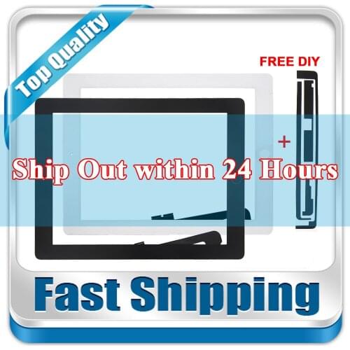 New For iPad 3 A1416 A1430 A1403 Replacement Touch Screen Home Button Flex+Sticker With Camera Holder Black White