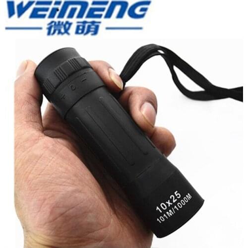Weimeng brand New arrival focus 10*25 single telescope 10X Non infrared mini portable telescopes