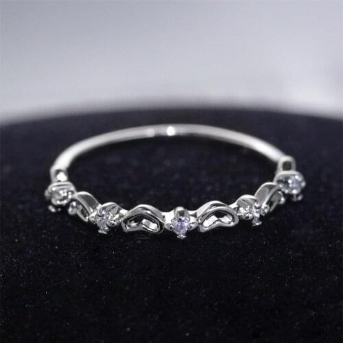 Engagement Rings For Women Women Ring Fashion Simple Cubic Zirconia Heart Ring Designed For Women Give Girlfriend Birthday Gift