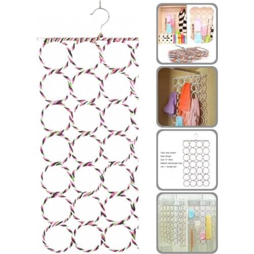 Plastic Practical Sundries Jewelry Hanging Rack 28 Ring Hole Storage Holder Non-Slip for Bathroom