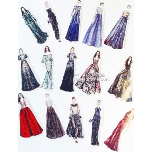 Dress Show Washi Tapes Bullet Journal Masking Tape Adhesive Tape DIY Scrapbooking Washi Stickers