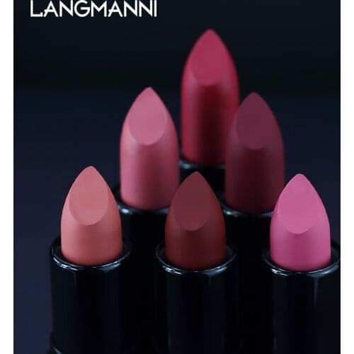 Langmanni New Star Lipstick Lipstick Single Matte Long Lasting Lipstick Lip Makeup Waterproof Makeup Cosmetic TXTB1