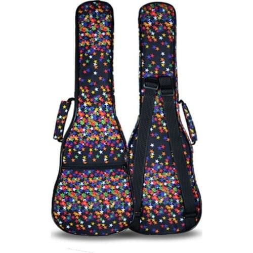 Protable 23"24"inch concert ukulele case kid small bass guitar bag hawai soft gig cover padded backpack lanikai patterned pocket