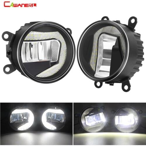 2in1 Fog Light Assembly Car Front Bumper LED Fog Lamp + Daytime Running Light White 12V For Fiat 500 Sedici Panda Punto Evo