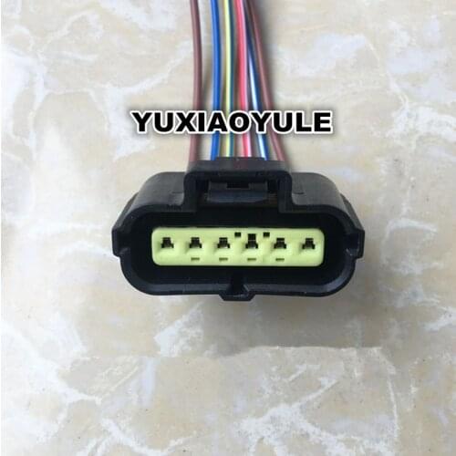 1/5/10pcs/lot 6 Pin/Way MAF Mass Air Flow Sensor Connector Gasoline Pump Plug With Wire Clip Pigtail For Ford Mazda 184060-1