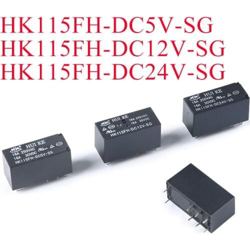 Relay HK115FH-DC5V-SG HK115FH-DC12V-SG HK115FH-DC24V-SG DC 5V 12V 24V Relay 8Pins Power Converter