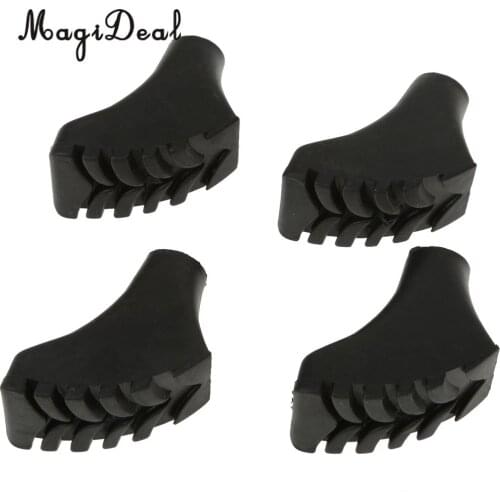 MagiDeal High Quality 4Pcs Rubber Paw Feet Tips Anti-Slip Hammers Hiking Stick Walking Trekking Pole Cap Outdoor Sport Accessory