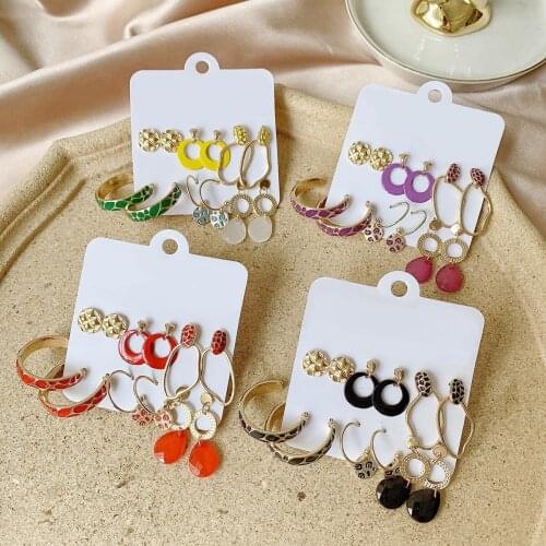 Statement Mixed Crystal Rhinestone Pearl Stud Earrings Set For Women Trendy Resin Flower Heart Geometric Tassel Wedding Earrings