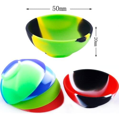 20Pcs Silicone Container Bowl Ja r Diameter 50mm Tobacco Herb Smoking Storage Container Kitchen Home Smoke weed accessories