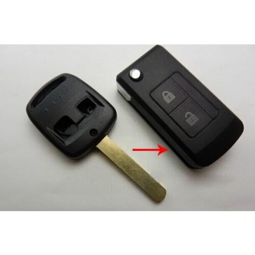 2 Buttons Replacement Modified Flip Folding Remote Key Case Shell For Subaru Forester With DAT17 Uncut Key Blade Fob Key Cover