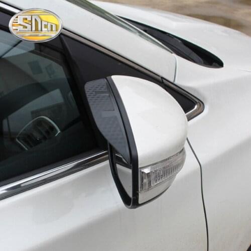 SNCN 2PCS Car Rearview Mirror Eyebrow Cover Rain-proof Snow Protection Decoration Accessories For Nissan Sentra 2013 - 2018