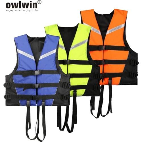 Outdoor fishing life jacket, buoyancy life vest, marine adult Oxford cloth thickened S-3XL 25-110KG