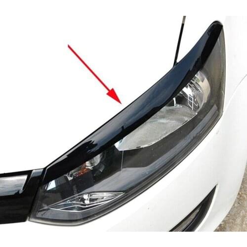 Fiberglass Headlight Eyebrows Eyelids for 2009-2017 VW Volkswagen Polo MK5
