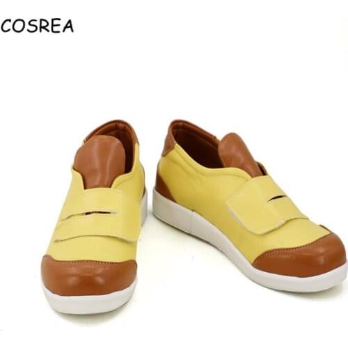 Spirited Away Ogino Chihiro Cosplay Shoes Women Footwear Leather Yellow Brown Flat Shoes Ladies Girls Men Casual Purple Shoes