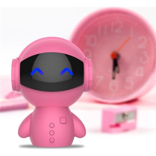 Creative Multi-function Cute Super Bass Portable Mini Wireless Music Stereo Intelligent Robot Speaker for kids Christmas gifts