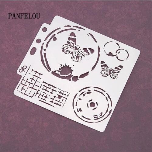 Butterfly balloon scrapbook stencils spray plastic mold shield DIY cake hollow Embellishment printing lace ruler Valentines Day