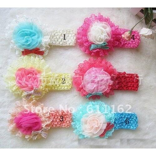 100 Korean popular womens jewelry elegant chiffon flowers hollow hairpin hair accessories hair to take the lead with hair bands