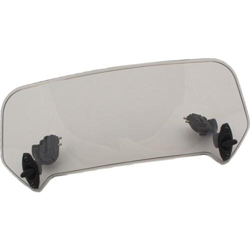 360mm Motorcycle Windshield Extension Spoiler Air Wind Deflector Windscreen Wind Cold Protector Rain Guards, Smoke