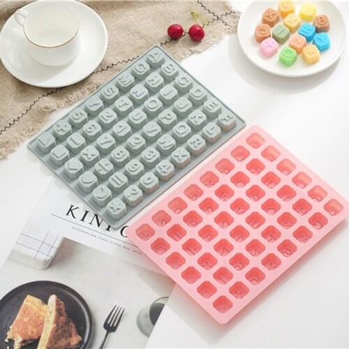 48 Cavity Letter/Number Silicone Mold Fondant Mold Cake Tools Chocolate Mold Kitchen Baking Mould Cake Decorating Tools