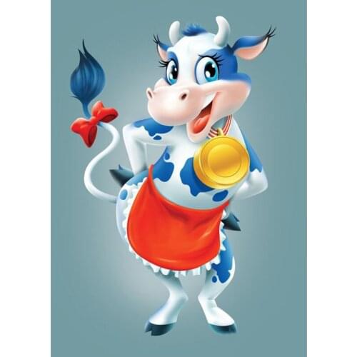 Full Square/Round Drill 5D DIY Diamond Painting "Cartoon cow" Embroidery Cross Stitch 5D Home Decor Gift