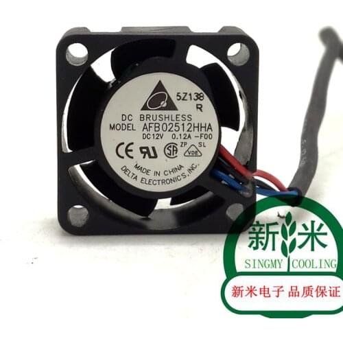 USED DELTA 2510 2.5CM double ball bearing 12V 0.12A high air volume test speed AFB02512HHA cooling fan